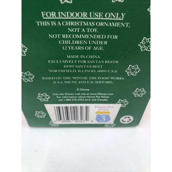 TIGGER Blown Glass Christmas Ornament European Style POOH Santa’s Best DISNEY - Picture 9 of 10